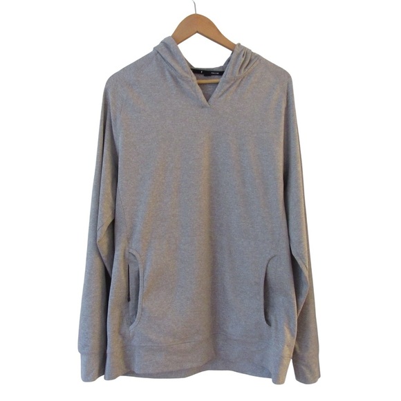 Public Rec Mens Gray Politan Hoodie Large Pockets Long Sleeve Stretch Athleisure - Picture 1 of 10